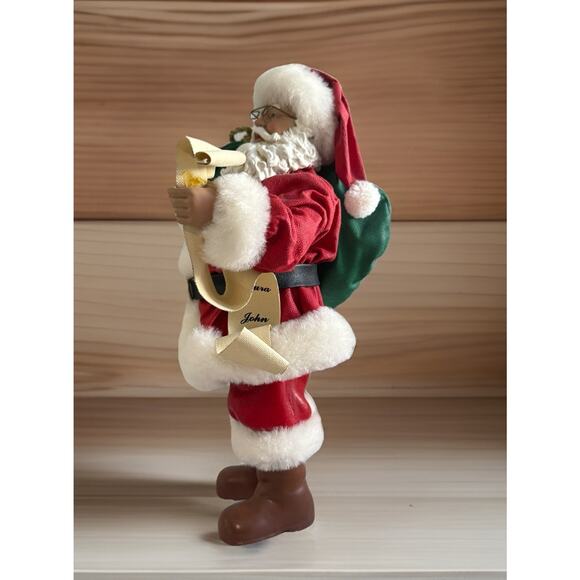 Clothtique Christmas Possible Dreams PDL Santa Figure Fur Toy Bag Slung List - Picture 3 of 7